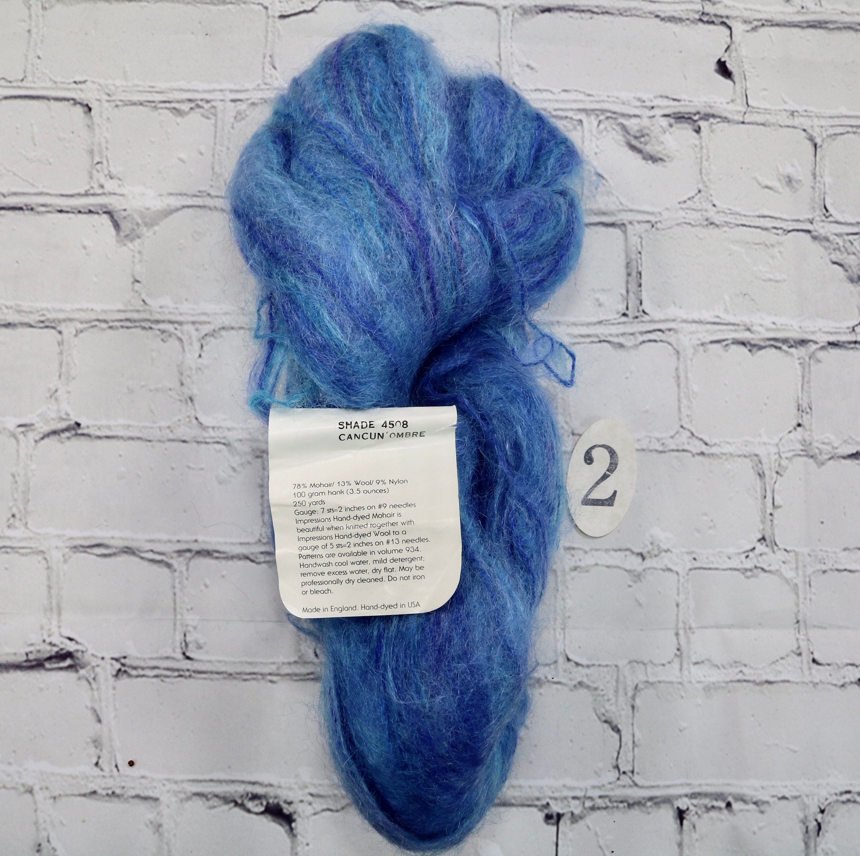 Brunswick Yarn Impressions Hand Dyed Mohair Bulky Plied Etsy