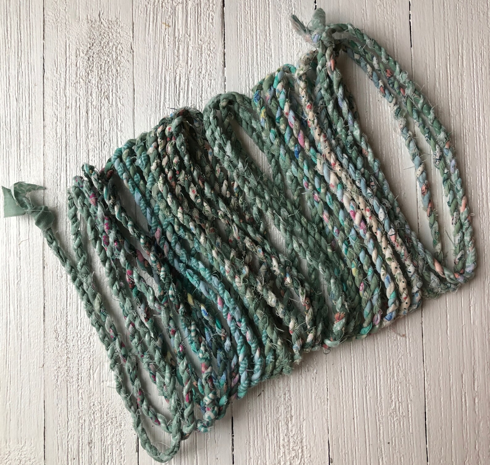 Hand Twisted Fabric Twine Rag Twine Homespun Fabric Rope Etsy