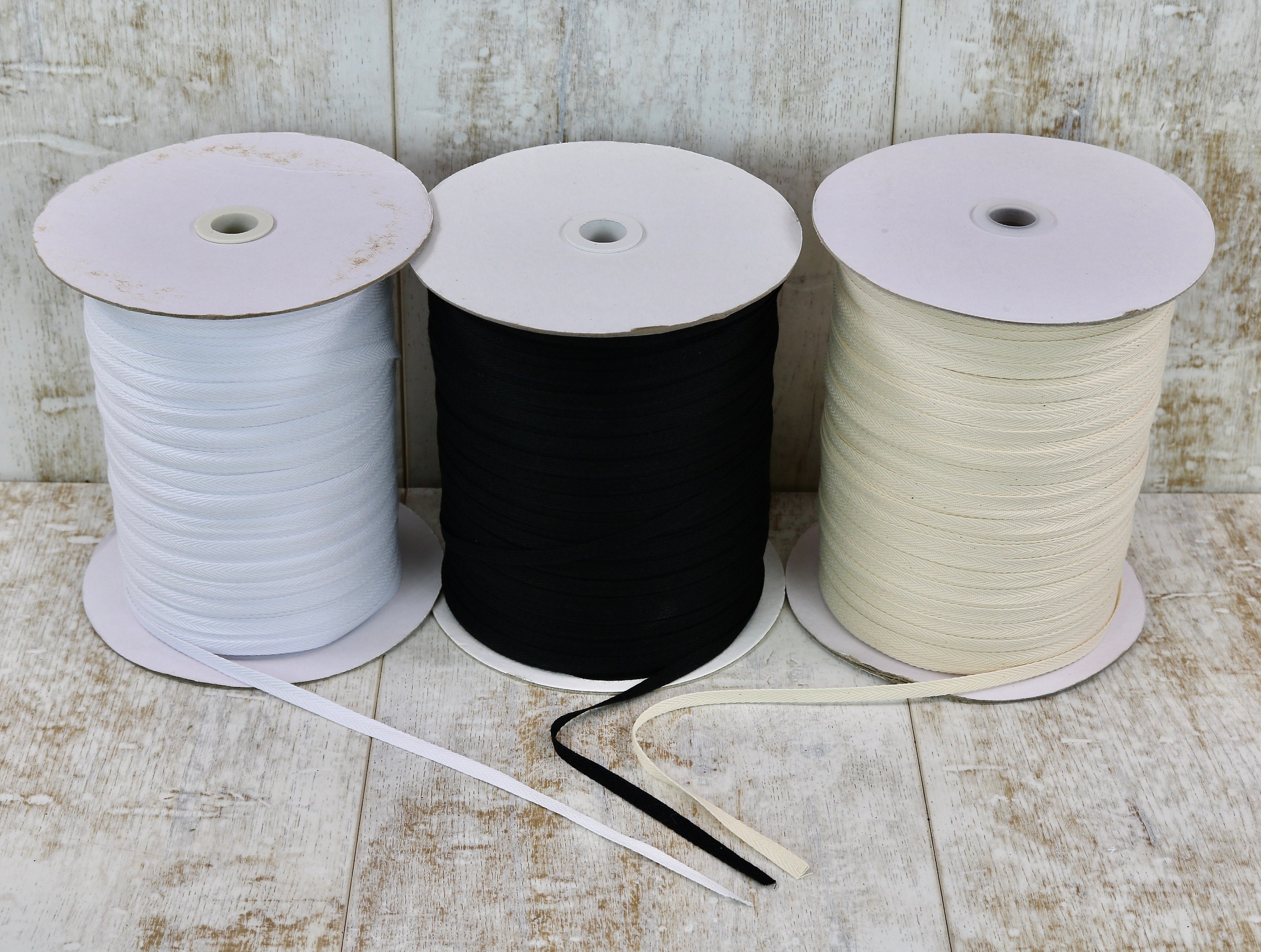 Cotton Twill Tape Cotton Ribbon Bias Tape Sewing DIY Craft Gift Wrapping  Packing Garment Accessories(5/8,100 Yards) 