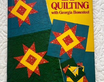 Lap Quilting by Georgia Bonesteel, Over 70 Traditional designs and projects, Hardcover with dust jacket, Vintage Pre-Owned Book