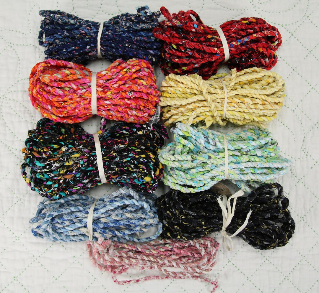 Cloth Twine, by the YARD, Fabrictwine, Hand Twisted Rag Cord, Homespun ...