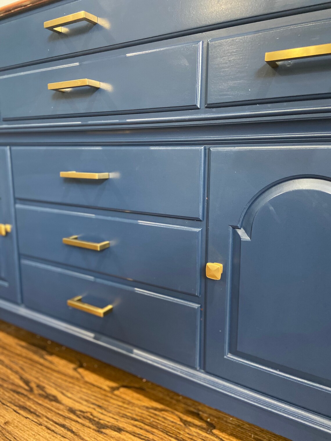 Beautifully restored navy blue buffet credenza sideboard. Etsy