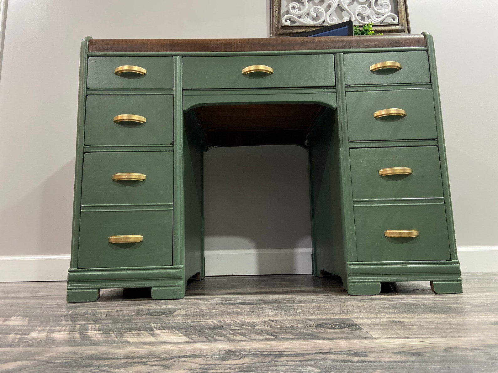 Antique waterfall desk vintage waterfall desk curved edges Etsy