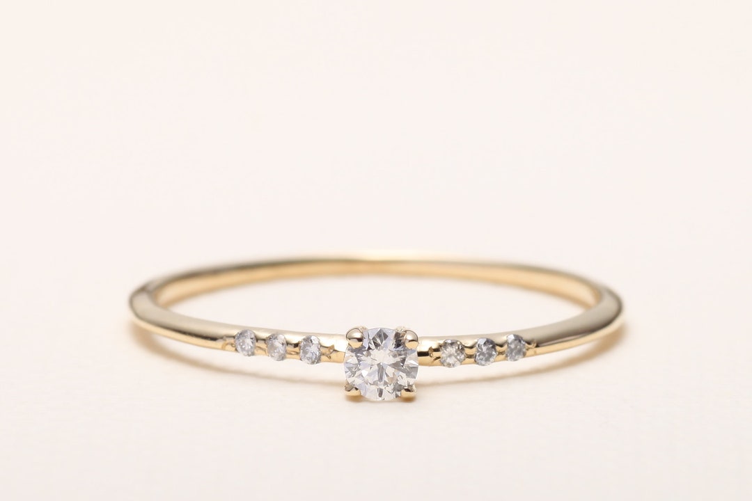 Classical Engagement Ring Simple Wedding Ring Dainty Ring - Etsy