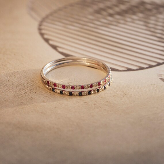 Thin ruby eternity band hot sale