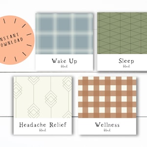 Essential Oil Roller Labels, Farmhouse Oil Labels, Roller Bottle Labels