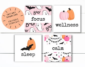 Halloween Roller Bottle Labels, Instant Download Oil Bottle Labels, Fall Oil Labels, Printable Labels