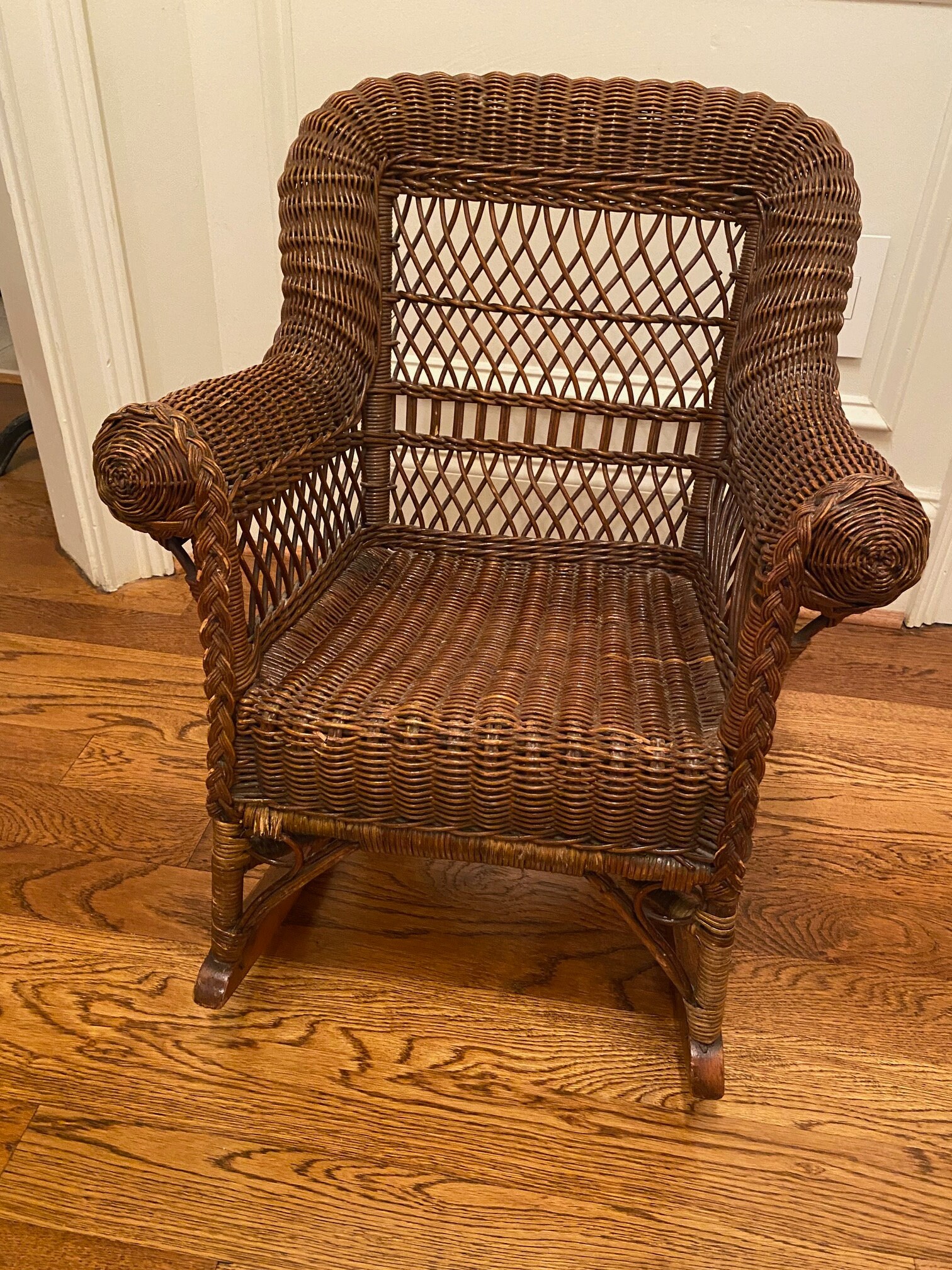 Beautiful Victorian Child's Wicker Rocking Chair - Etsy
