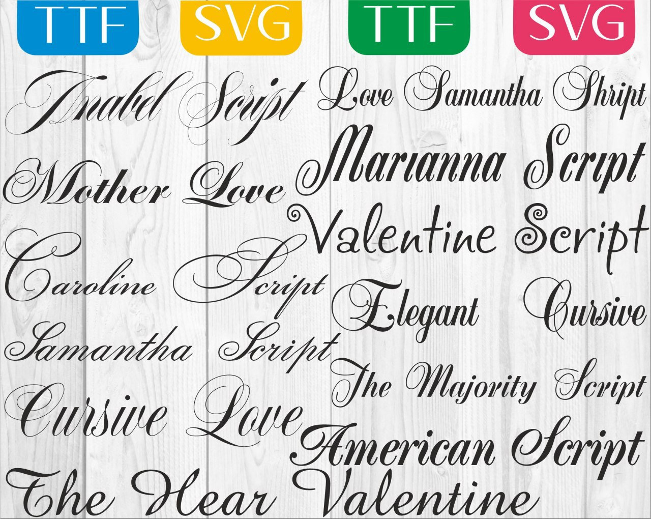 Police de mariage SVG Police de mariage pour Cricut Polices Etsy