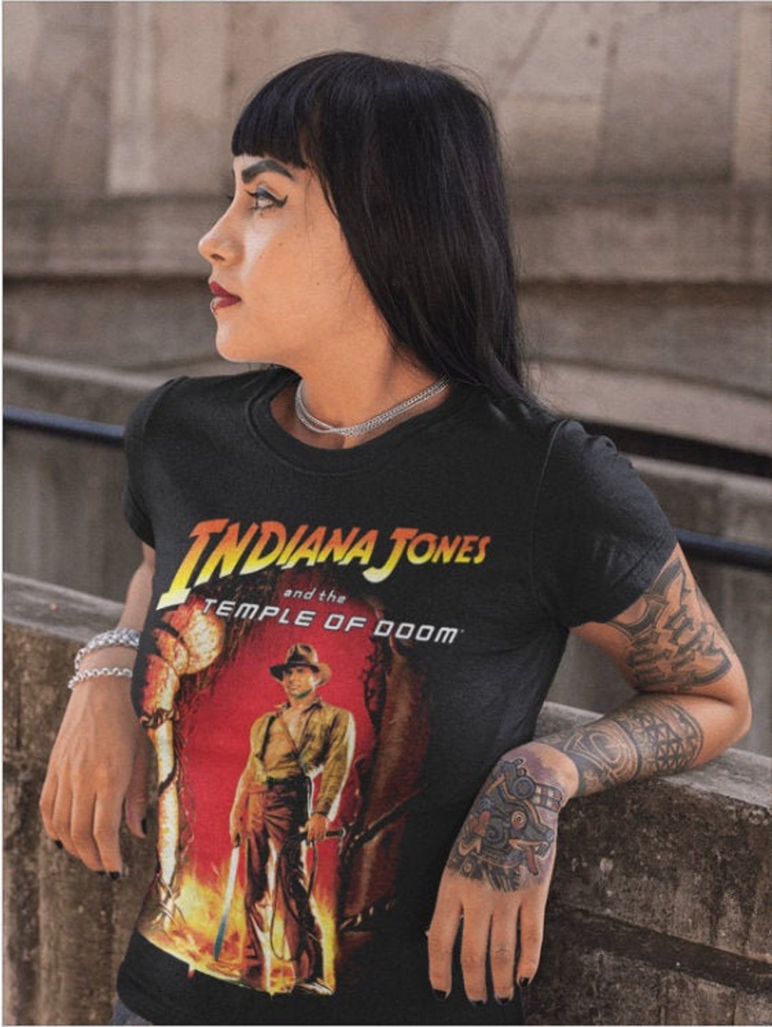 under Åre Besøg bedsteforældre Indiana Jones Temple of Doom Movie T-shirt Tee Shirt 996 - Etsy