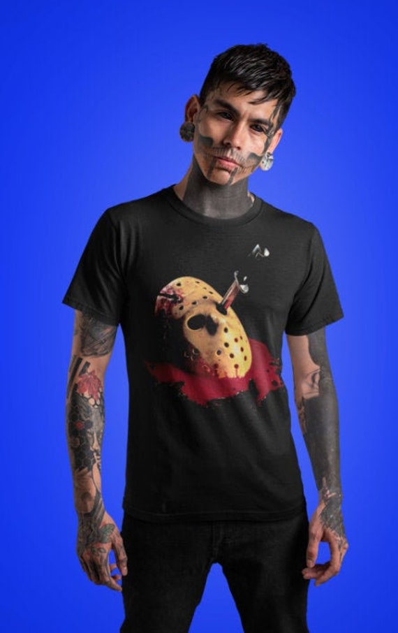 Friday The 13th Jason T-Shirt - Horror Movie Graphic Tee, Unisex Cotton, Gray