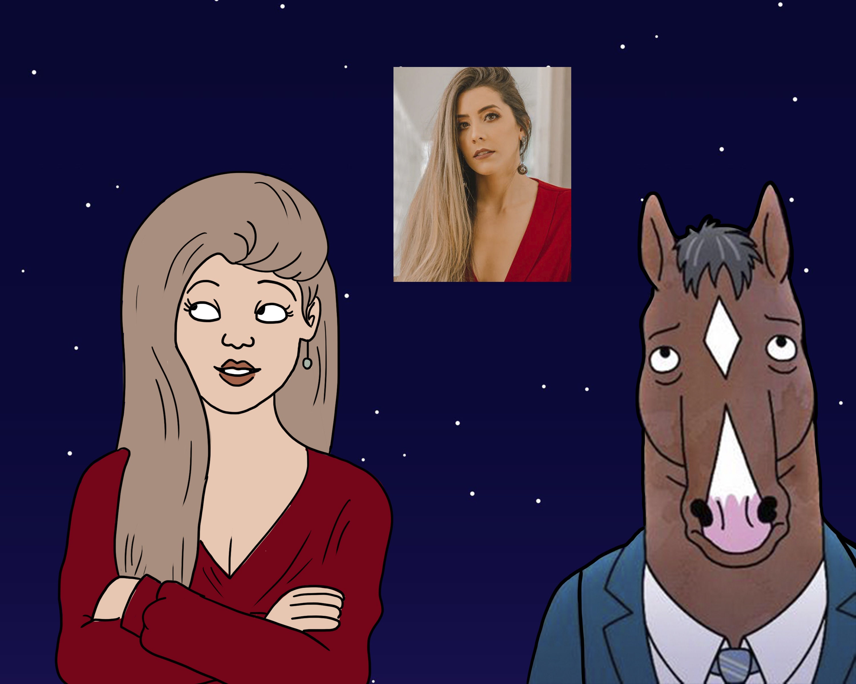 Custom Digital Bojack Horseman Style Drawing Printable Art. Etsy