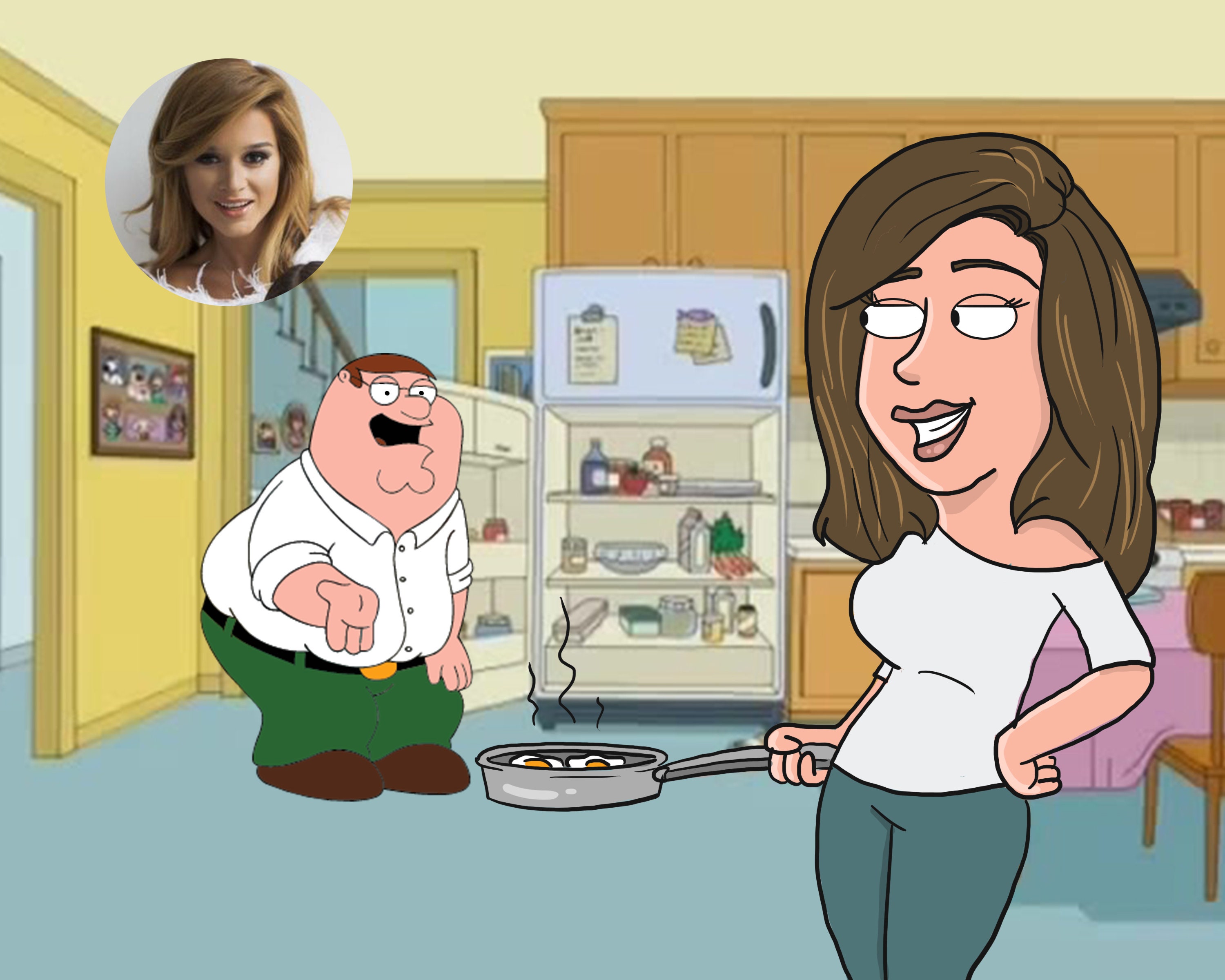 Custom portrait in Family guy style Family Guy portrait Etsy
