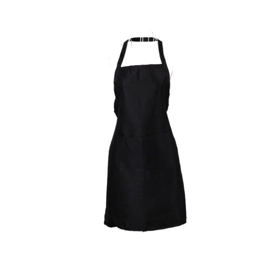 Plain apron with front pocket black Etsy