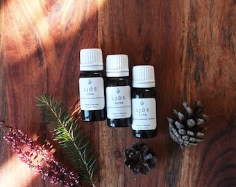 A bundle of two, three, or four '100% natural essential oil blends' made by LJÓS