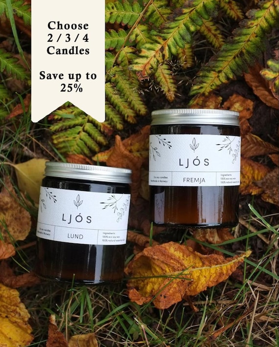 160g Candle Bundle - a bundle of 2x, 3x or 4x LJÓS candles of your choice - Free Shipping Worldwide! Save up to 25% !