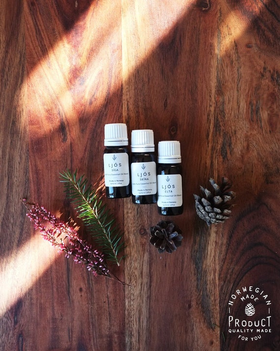A bundle of two, three, or four '100% natural essential oil blends' made by LJÓS