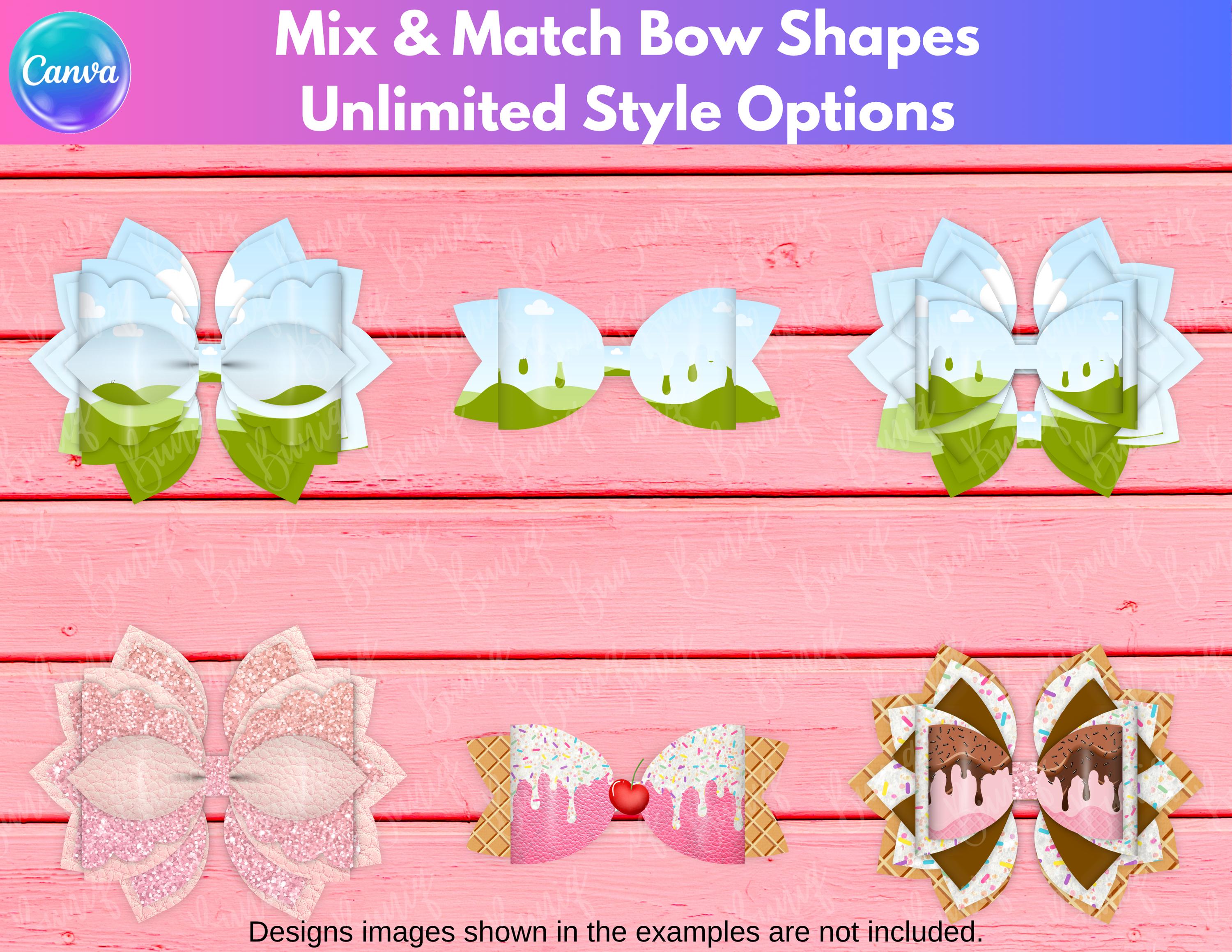 Canva Bow Frames Bundle. Drag & Drop Tumbler Bow Template + 9 Pre-made ...