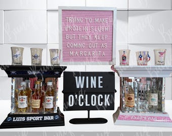 DIY Mini Bar Canva Frames | Dollar Tree Mini Bar Templates | Back Panel Included + Split Version | Exact Measurements | Mini Bar designs