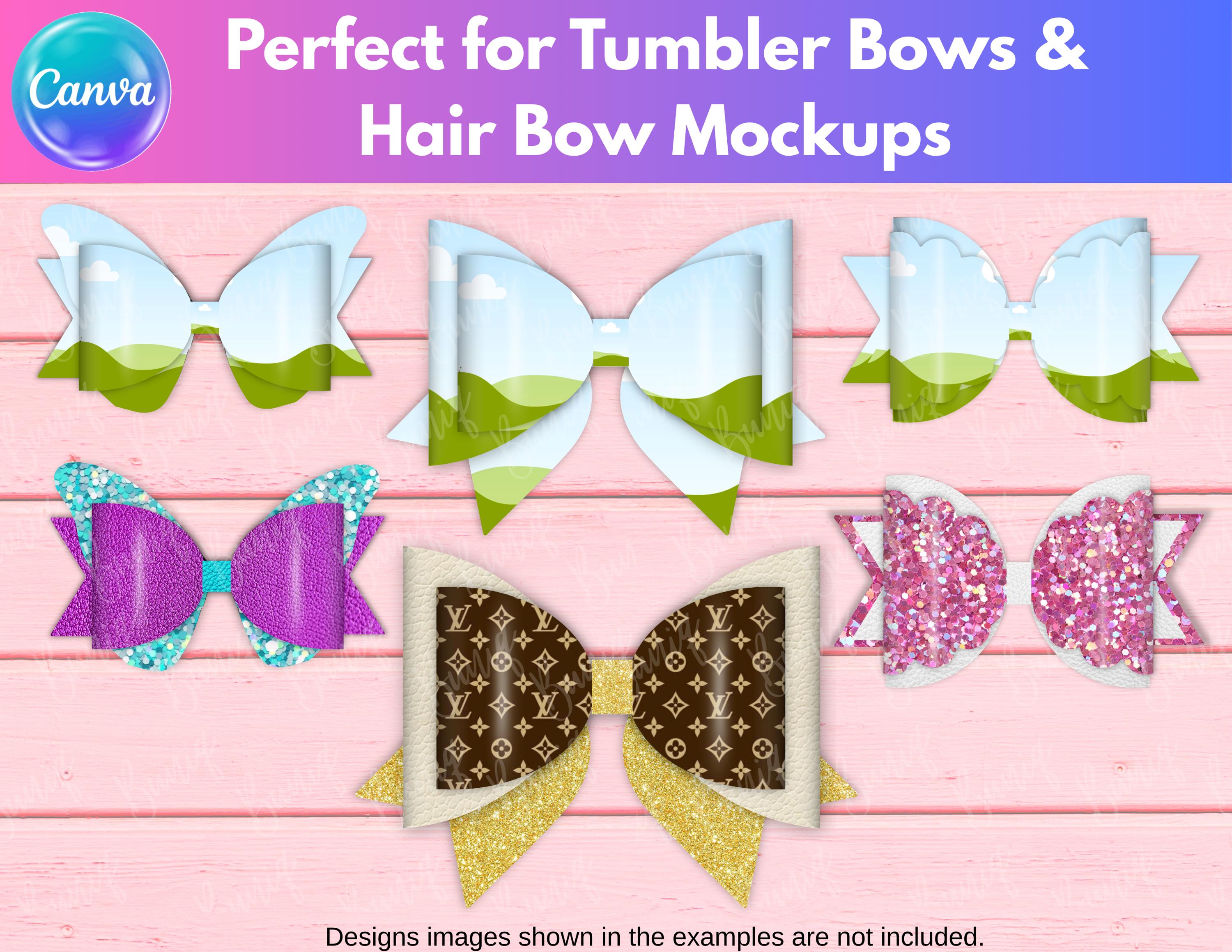 Canva Bow Frames Bundle. Drag & Drop Tumbler Bow Template + 9 Pre-made ...