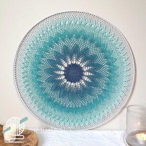 ENGLISH Mandala crochet pattern 24 inch US terms, crochet mandala wall hanging pattern, crochet home decor, mandala crochet 60 cm
