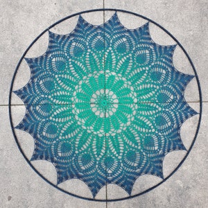 DUTCH Mandala crochet pattern 1 meter, mandala crochet, crochet pattern Dutch, mandala pattern, crochet mandala, wedding decoration, 80cm