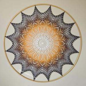 ENGLISH Mandala crochet pattern, crochet mandala wall hanging, crochet pattern gift, crochet home decor, crochet pattern, chart crochet
