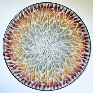 ENGLISH Mandala crochet pattern 40 inch US terms, wall hanging crochet pattern 1 meter, decoration, chartpattern, written instructions