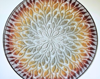 Patrón de mandala en crochet de 40 pulgadas (en términos de EE. UU.), patrón de crochet para colgar en la pared de 1 metro, decoración, patrón gráfico, instrucciones escritas