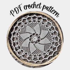 Mandala crochet pattern, wall hanging pattern, crochet home decor pattern, English crochet pattern, crochet chart, doily crochet pattern