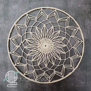 ENGLISH Mandala crochet pattern 12 inch, crochet mandala wall hanging, crochet home decor, doily crochet, mandala chart crochet pattern