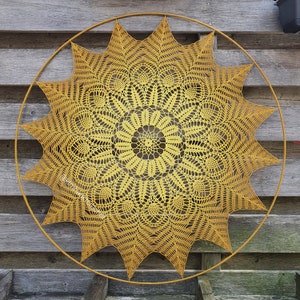 ENGLISH Mandala crochet pattern, crochet mandala wall hanging, crochet pattern gift, crochet home decor, crochet pattern, chart crochet