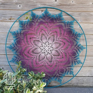 ENGLISH Mandala crochet pattern 32 inch, crochet mandala wall hanging, crochet home decor, crochet pattern, chart crochet pattern