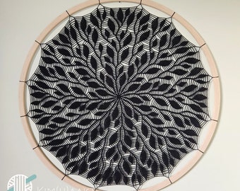 ENGLISH Mandala crochet pattern 40 inch US terms, wall hanging crochet pattern 1 meter, decoration, chartpattern, written instructions