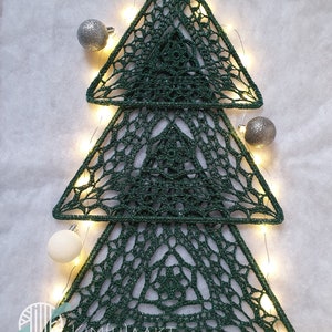 Schema all&#39;uncinetto per arazzo natalizio, arazzo per albero di Natale, schema all&#39;uncinetto per decorazioni natalizie, schema all&#39;uncinetto accogliente Termini USA