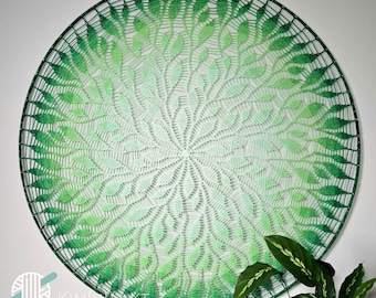 ENGLISH Mandala crochet pattern 40 inch US terms, wall hanging crochet pattern 1 meter, decoration, chartpattern, written instructions