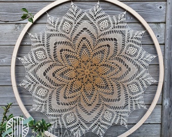 DUTCH Mandala crochet pattern 80 cm, mandala crochet pattern Dutch, mandala pattern, crochet mandala, wedding decoration