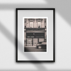Open As Usual Fine Art Print – Gritty Black and White Urban Street Photography Giclée Fine Art Photography Print, Wall Art
