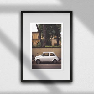 Vintage Fiat 500 Print – Italian Street Photography in Florence Giclée Fine Art Photography Print, Wall Art