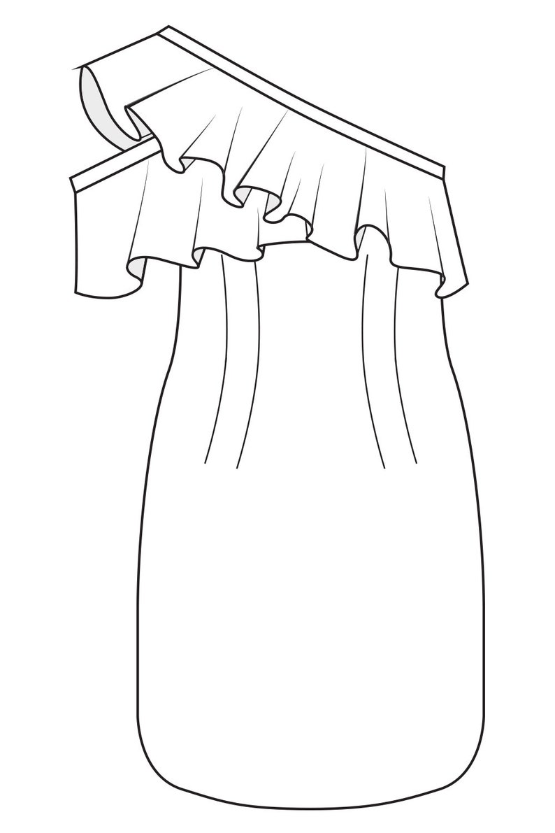 Kasya DIY Denim Mini Bodycon Dress Digital PDF Sewing Pattern Etsy