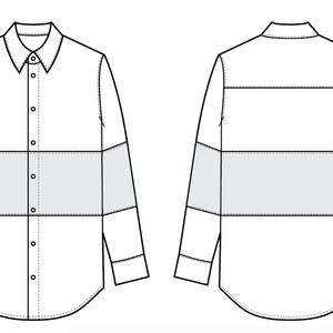 LIAM Mens Button Down Shirt Sewing Pattern 37-43 EU - PDF A4 Letter and ...
