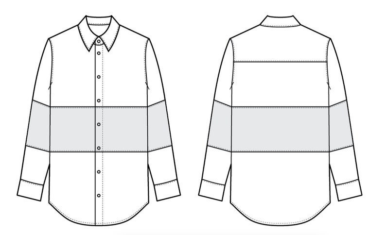 LIAM Mens Button Down Shirt Sewing Pattern 37-43 EU - PDF A4 Letter and ...