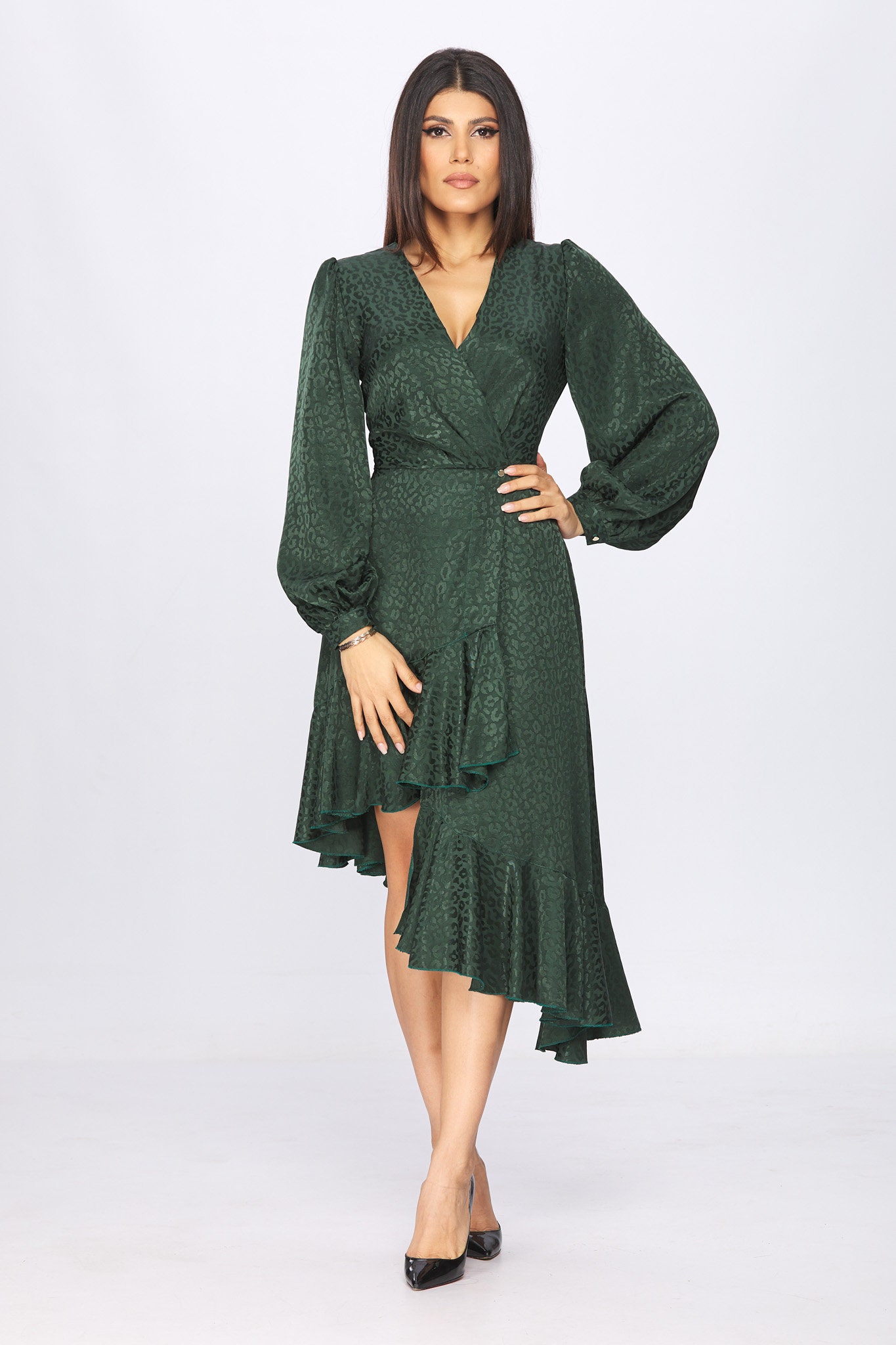 Cara Wrap Belted Dress