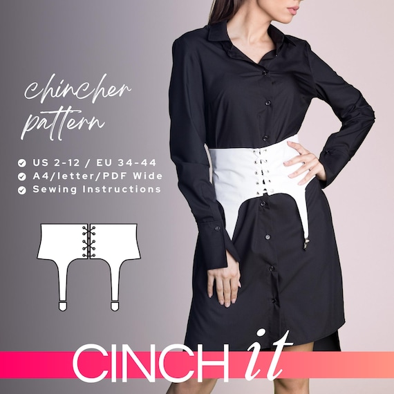 Waist Cincher Lace up Corset Garter Waist Belt Pattern 34 36 38 40 42 44  EU, PDF for Printing at Home - Etsy Canada