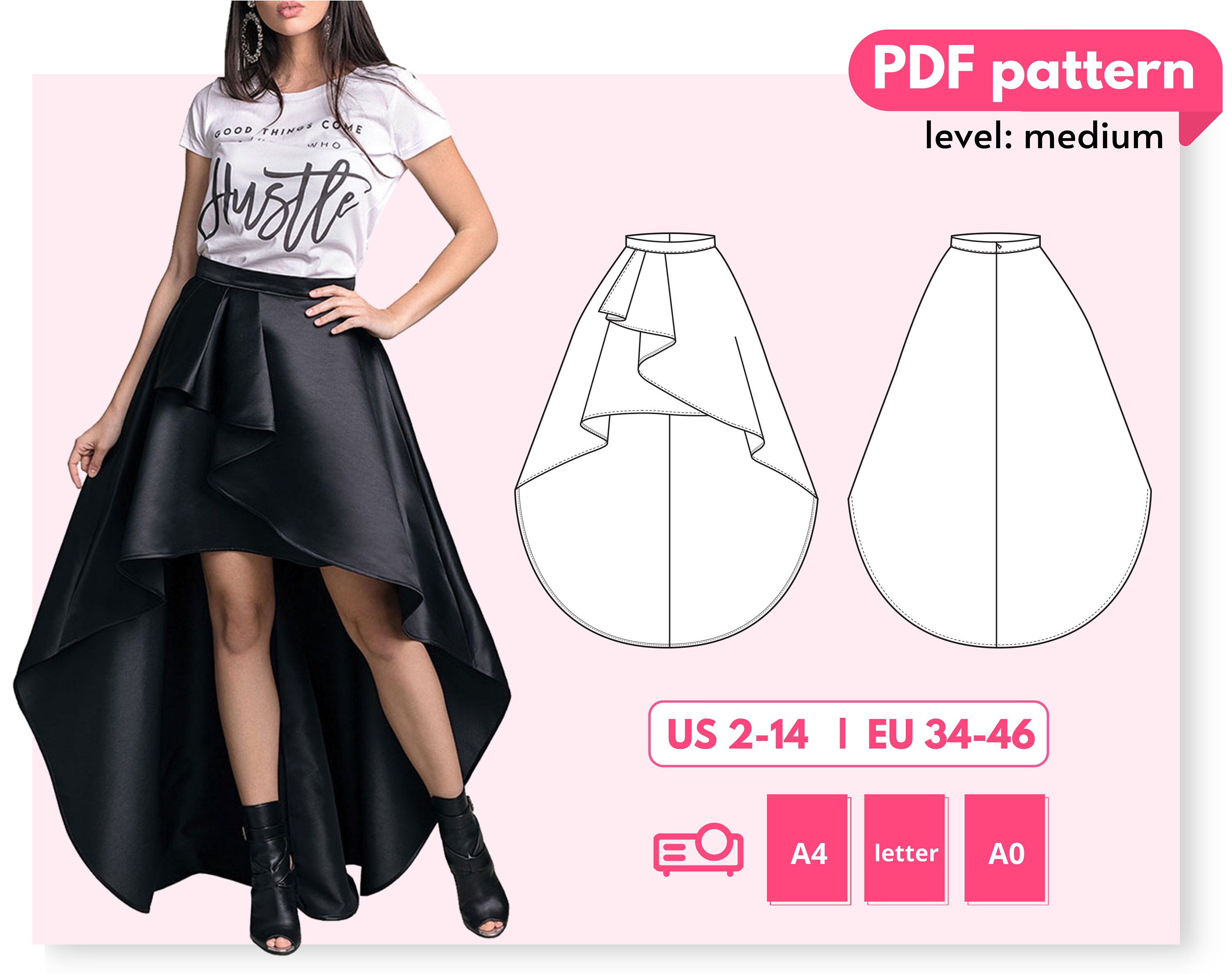 Hi Low Skirt Pattern | lupon.gov.ph