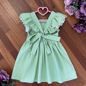 DAISY Girls Pinafore Dress Sewing Pattern Toddler Linen Dress - Etsy