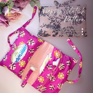 Patrón de costura para bolso de pañales Nala (PDF) / Organizador de toallitas y pañales para bebé / Bolsa de pañales DIY con compartimentos / Proyecto de costura para principiantes