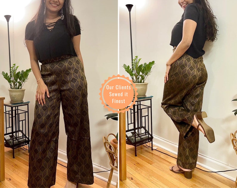 AMIRA Wide Leg Pants Sewing Pattern 34-54 EU, PDF A4 Letter and A0 for printing and Projector image 7