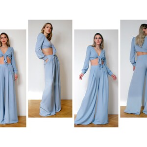 AMALIA Wide Leg Pants Sewing Pattern 32 - 54 EU - PDF A4 Letter and A0 ...