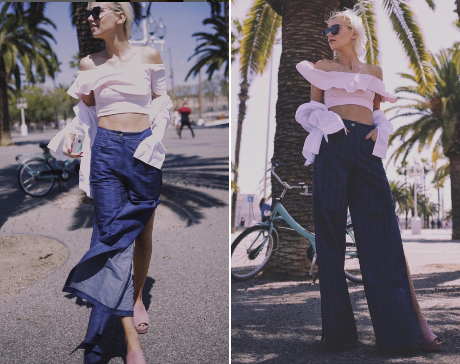 ANNE Split Side Wide Leg Pants Sewing Pattern 34 36 38 40 42 44 46 EU ...